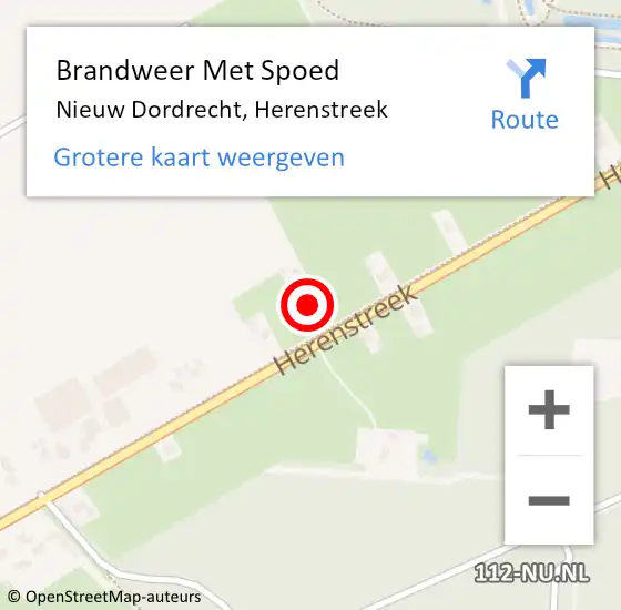 Locatie op kaart van de 112 melding: Brandweer Met Spoed Naar Nieuw Dordrecht, Herenstreek op 8 juni 2023 12:30