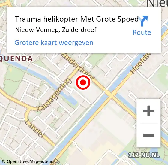 Locatie op kaart van de 112 melding: Trauma helikopter Met Grote Spoed Naar Nieuw-Vennep, Zuiderdreef op 8 juni 2023 13:04