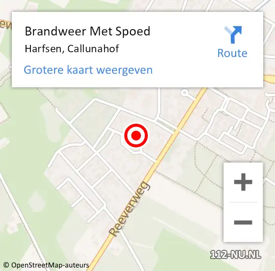 Locatie op kaart van de 112 melding: Brandweer Met Spoed Naar Harfsen, Callunahof op 8 juni 2023 14:01