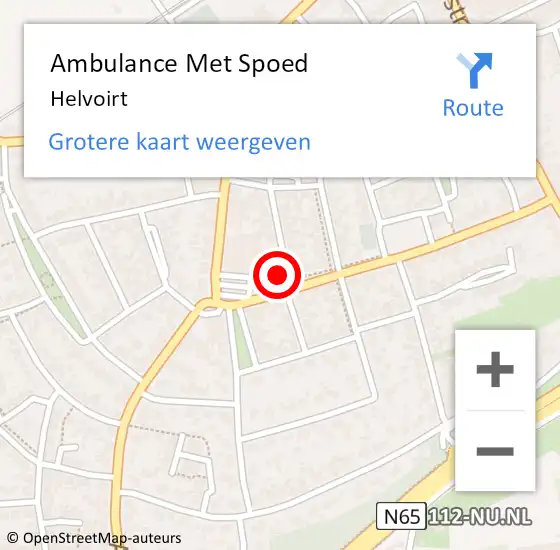 Locatie op kaart van de 112 melding: Ambulance Met Spoed Naar Helvoirt op 8 juni 2023 18:17