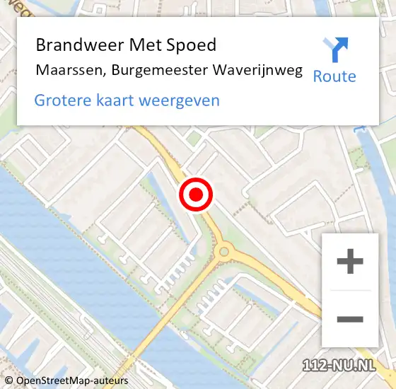 Locatie op kaart van de 112 melding: Brandweer Met Spoed Naar Maarssen, Burgemeester Waverijnweg op 8 juni 2023 20:45
