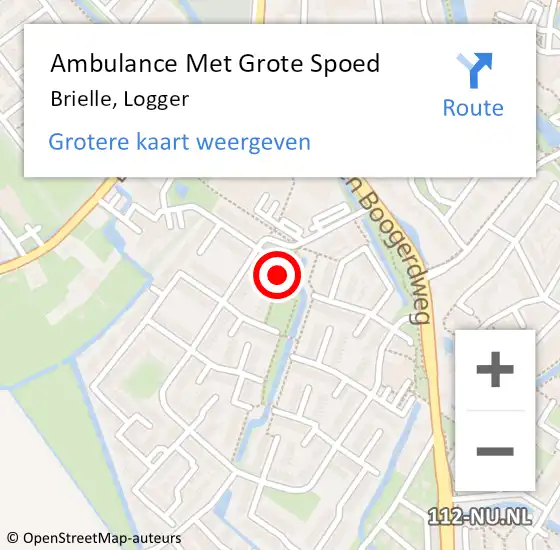 Locatie op kaart van de 112 melding: Ambulance Met Grote Spoed Naar Brielle, Logger op 9 juni 2023 14:29