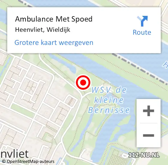 Locatie op kaart van de 112 melding: Ambulance Met Spoed Naar Heenvliet, Wieldijk op 9 juni 2023 16:27