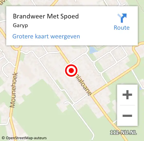 Locatie op kaart van de 112 melding: Brandweer Met Spoed Naar Garyp op 9 juni 2023 16:28