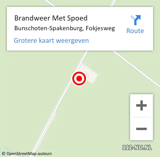 Locatie op kaart van de 112 melding: Brandweer Met Spoed Naar Bunschoten-Spakenburg, Fokjesweg op 9 juni 2023 18:16