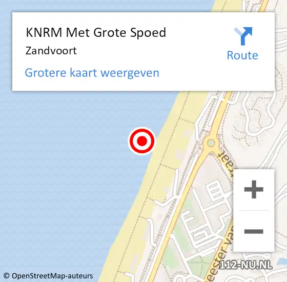 Locatie op kaart van de 112 melding: KNRM Met Grote Spoed Naar Zandvoort op 9 juni 2023 19:55