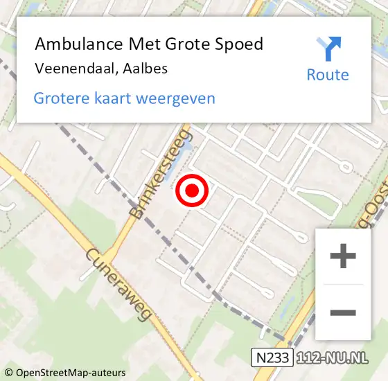 Locatie op kaart van de 112 melding: Ambulance Met Grote Spoed Naar Veenendaal, Aalbes op 12 oktober 2013 23:30