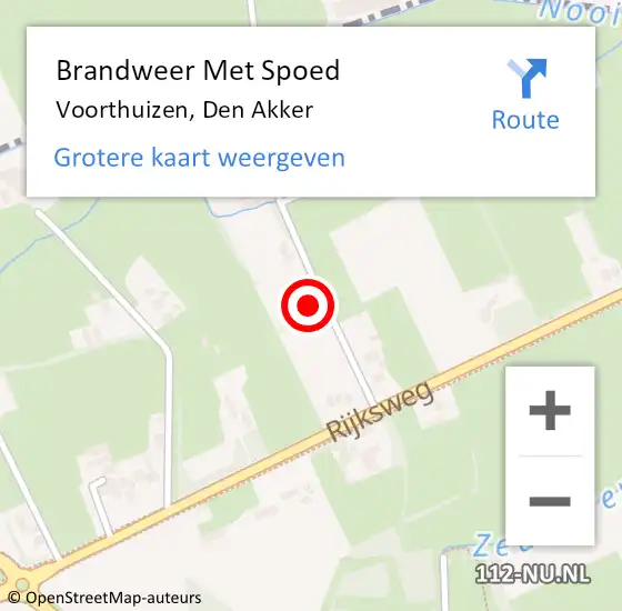 Locatie op kaart van de 112 melding: Brandweer Met Spoed Naar Voorthuizen, Den Akker op 10 juni 2023 06:57