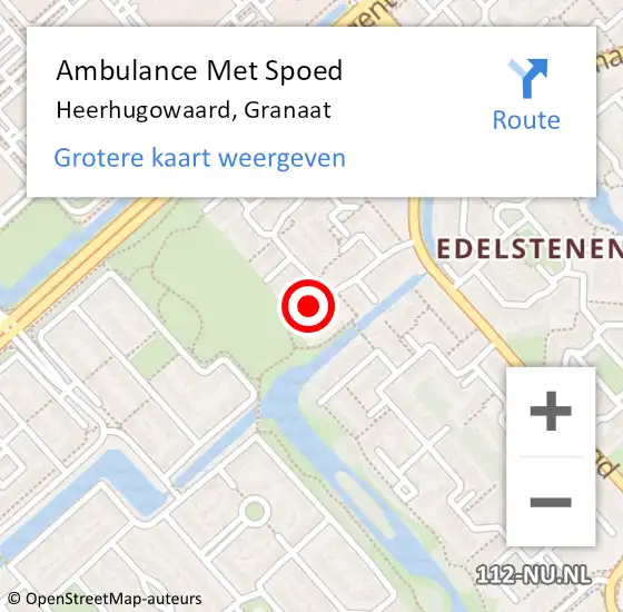 Locatie op kaart van de 112 melding: Ambulance Met Spoed Naar Heerhugowaard, Granaat op 10 juni 2023 09:38