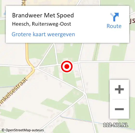 Locatie op kaart van de 112 melding: Brandweer Met Spoed Naar Heesch, Ruitersweg-Oost op 10 juni 2023 12:50