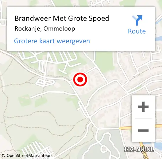 Locatie op kaart van de 112 melding: Brandweer Met Grote Spoed Naar Rockanje, Ommeloop op 10 juni 2023 16:29