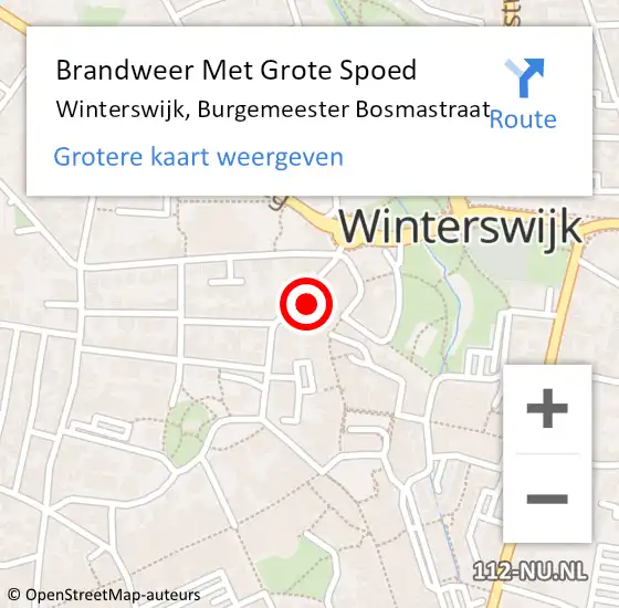 Locatie op kaart van de 112 melding: Brandweer Met Grote Spoed Naar Winterswijk, Burgemeester Bosmastraat op 10 juni 2023 16:41