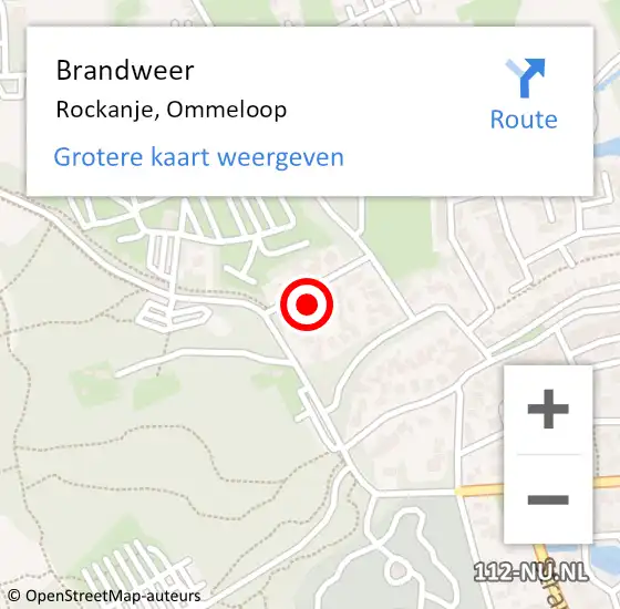 Locatie op kaart van de 112 melding: Brandweer Rockanje, Ommeloop op 10 juni 2023 16:45