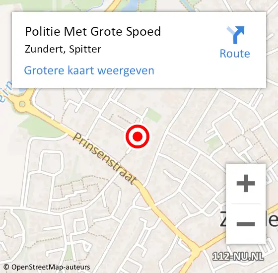 Locatie op kaart van de 112 melding: Politie Met Grote Spoed Naar Zundert, Spitter op 10 juni 2023 18:05