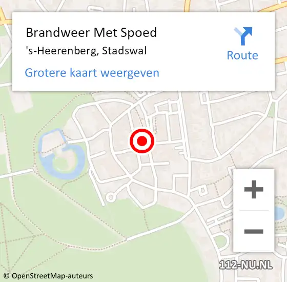 Locatie op kaart van de 112 melding: Brandweer Met Spoed Naar 's-Heerenberg, Stadswal op 10 juni 2023 19:06