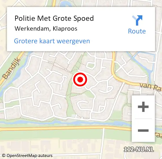 Locatie op kaart van de 112 melding: Politie Met Grote Spoed Naar Werkendam, Klaproos op 10 juni 2023 20:02