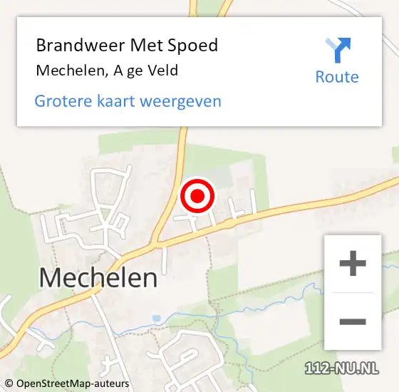 Locatie op kaart van de 112 melding: Brandweer Met Spoed Naar Mechelen, A ge Veld op 10 juni 2023 20:07