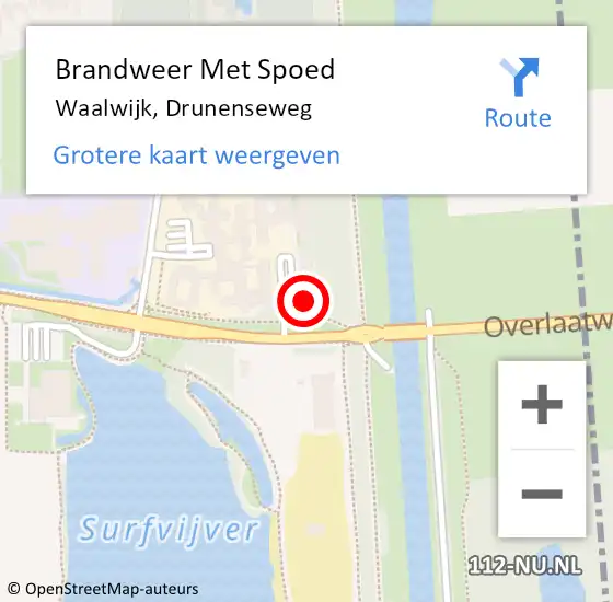 Locatie op kaart van de 112 melding: Brandweer Met Spoed Naar Waalwijk, Drunenseweg op 10 juni 2023 20:17