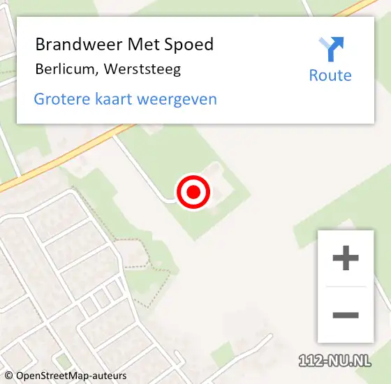 Locatie op kaart van de 112 melding: Brandweer Met Spoed Naar Berlicum, Werststeeg op 10 juni 2023 20:48