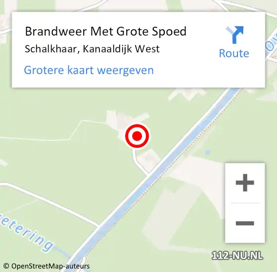 Locatie op kaart van de 112 melding: Brandweer Met Grote Spoed Naar Schalkhaar, Kanaaldijk West op 10 juni 2023 22:46