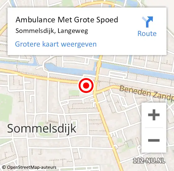 Locatie op kaart van de 112 melding: Ambulance Met Grote Spoed Naar Sommelsdijk, Langeweg op 11 juni 2023 03:04