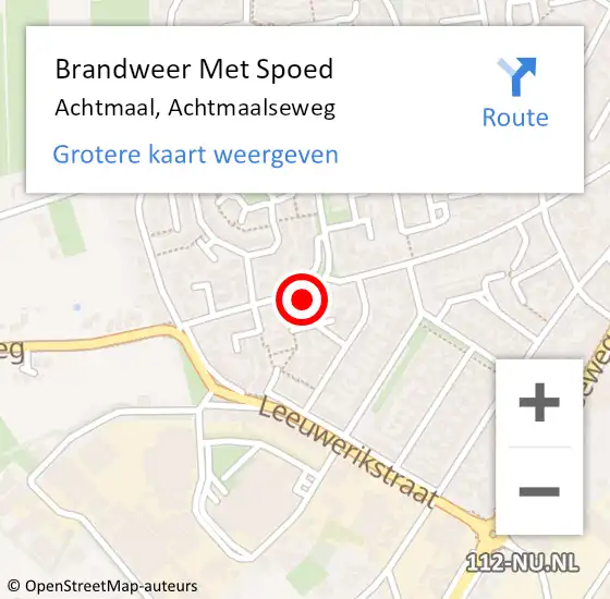 Locatie op kaart van de 112 melding: Brandweer Met Spoed Naar Achtmaal, Achtmaalseweg op 11 juni 2023 05:38