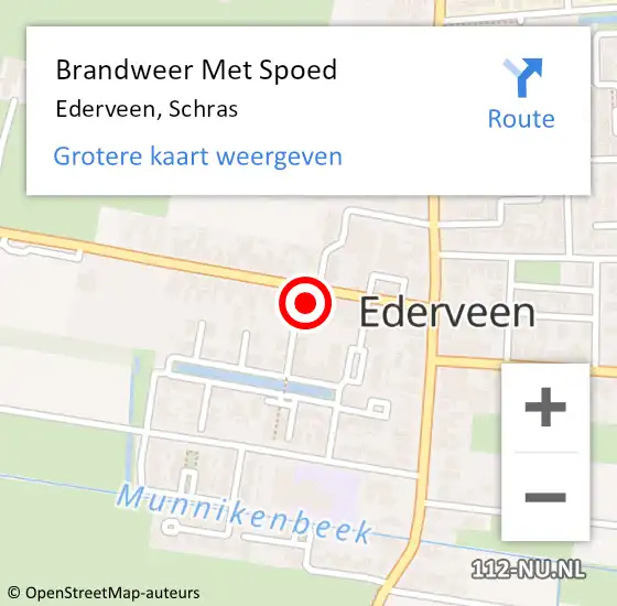 Locatie op kaart van de 112 melding: Brandweer Met Spoed Naar Ederveen, Schras op 11 juni 2023 10:41