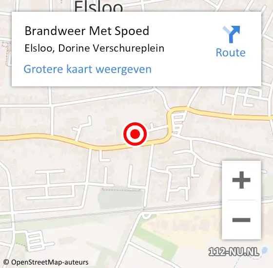 Locatie op kaart van de 112 melding: Brandweer Met Spoed Naar Elsloo, Dorine Verschureplein op 11 juni 2023 10:56