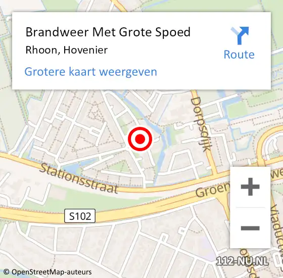 Locatie op kaart van de 112 melding: Brandweer Met Grote Spoed Naar Rhoon, Hovenier op 11 juni 2023 11:09