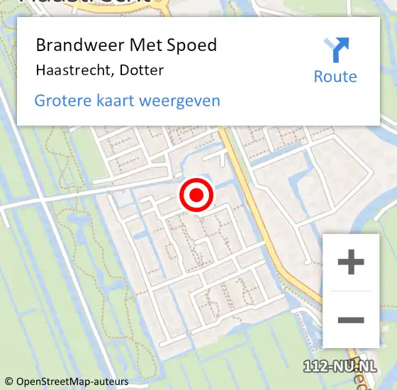 Locatie op kaart van de 112 melding: Brandweer Met Spoed Naar Haastrecht, Dotter op 11 juni 2023 11:53