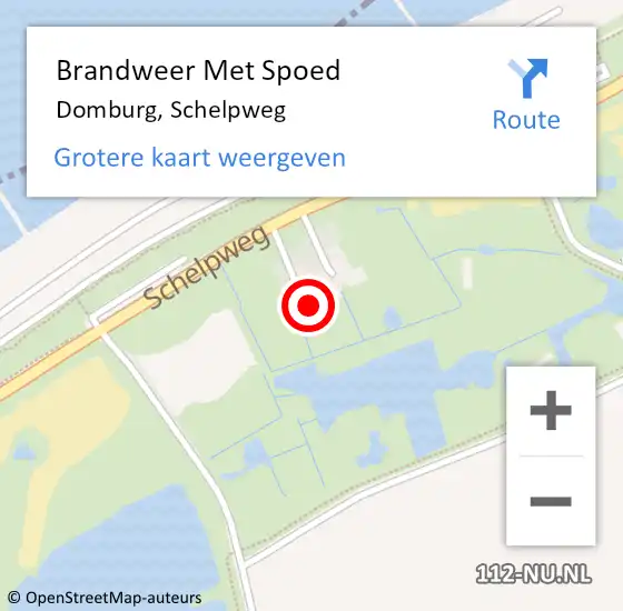 Locatie op kaart van de 112 melding: Brandweer Met Spoed Naar Domburg, Schelpweg op 11 juni 2023 13:09