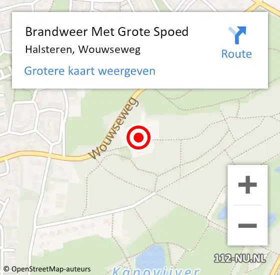 Locatie op kaart van de 112 melding: Brandweer Met Grote Spoed Naar Halsteren, Wouwseweg op 11 juni 2023 13:36