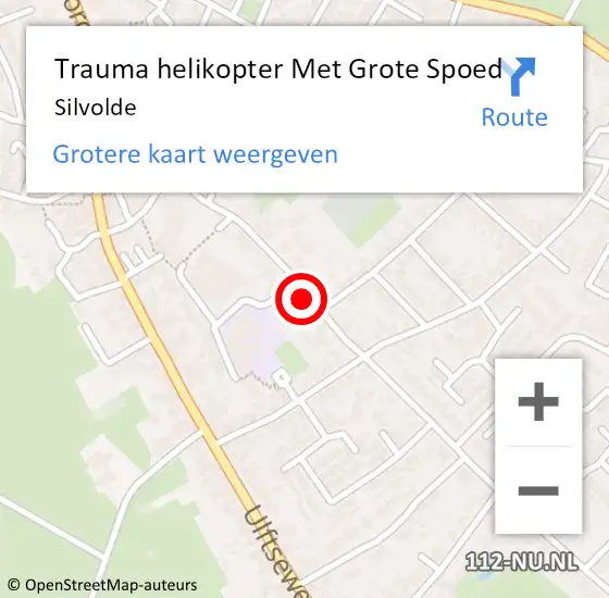 Locatie op kaart van de 112 melding: Trauma helikopter Met Grote Spoed Naar Silvolde op 11 juni 2023 14:13