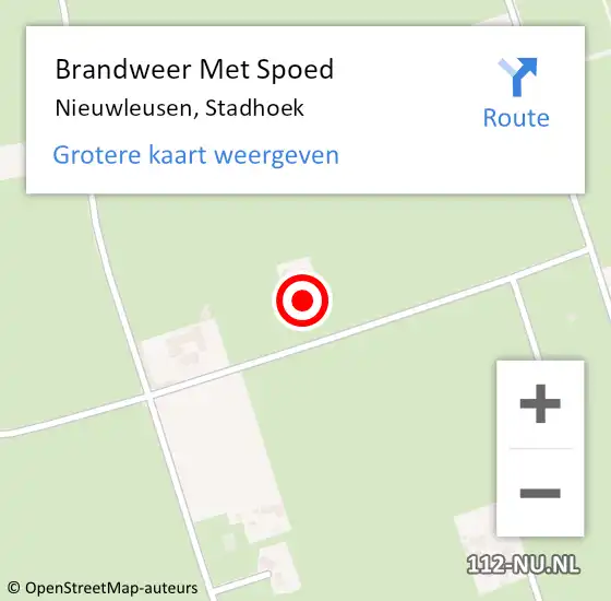 Locatie op kaart van de 112 melding: Brandweer Met Spoed Naar Nieuwleusen, Stadhoek op 11 juni 2023 15:52