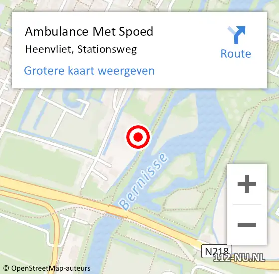 Locatie op kaart van de 112 melding: Ambulance Met Spoed Naar Heenvliet, Stationsweg op 11 juni 2023 17:06