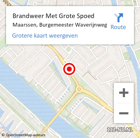 Locatie op kaart van de 112 melding: Brandweer Met Grote Spoed Naar Maarssen, Burgemeester Waverijnweg op 11 juni 2023 18:16