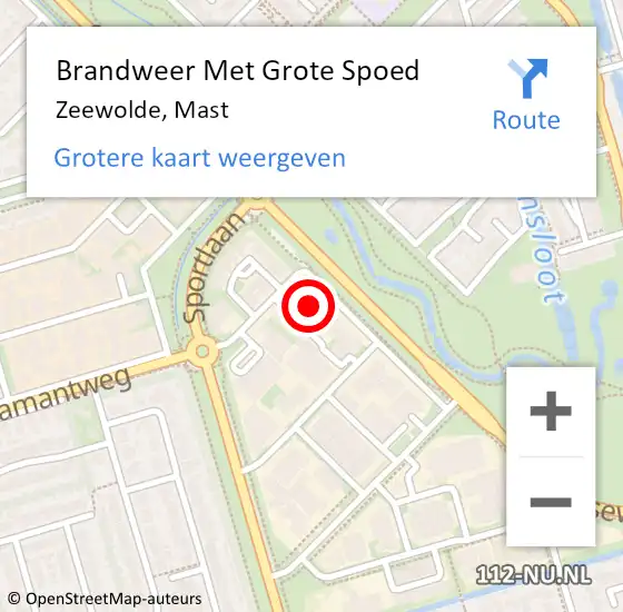 Locatie op kaart van de 112 melding: Brandweer Met Grote Spoed Naar Zeewolde, Mast op 11 juni 2023 21:40