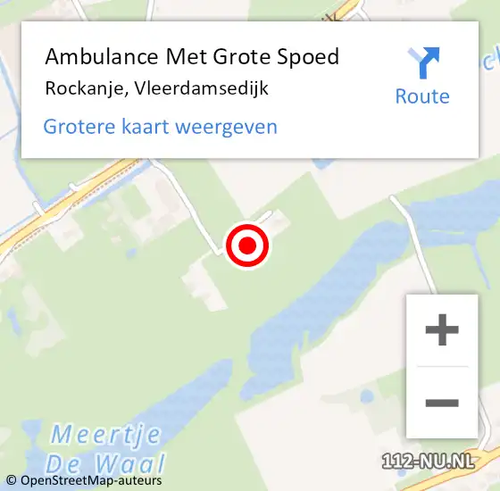 Locatie op kaart van de 112 melding: Ambulance Met Grote Spoed Naar Rockanje, Vleerdamsedijk op 11 juni 2023 22:46