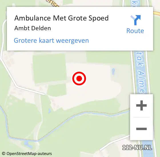 Locatie op kaart van de 112 melding: Ambulance Met Grote Spoed Naar Ambt Delden op 12 juni 2023 10:22