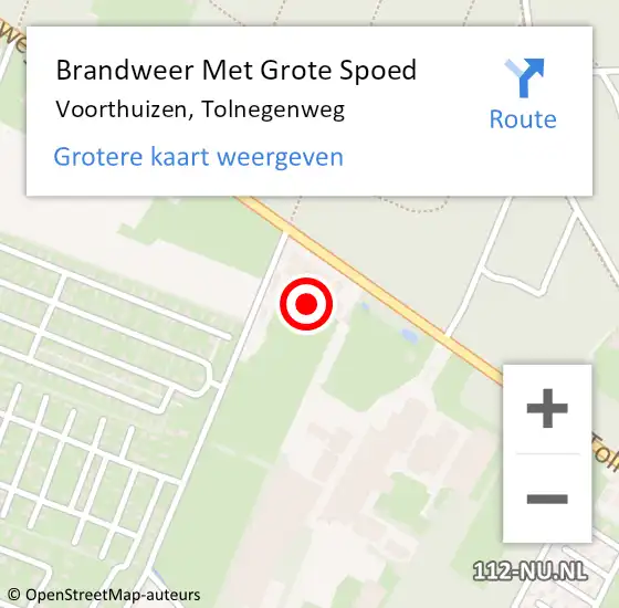 Locatie op kaart van de 112 melding: Brandweer Met Grote Spoed Naar Voorthuizen, Tolnegenweg op 12 juni 2023 13:19