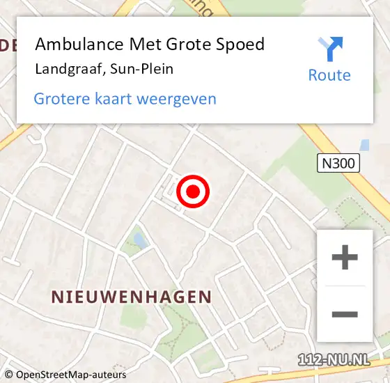 Locatie op kaart van de 112 melding: Ambulance Met Grote Spoed Naar Landgraaf, Sun-Plein op 28 augustus 2014 17:22