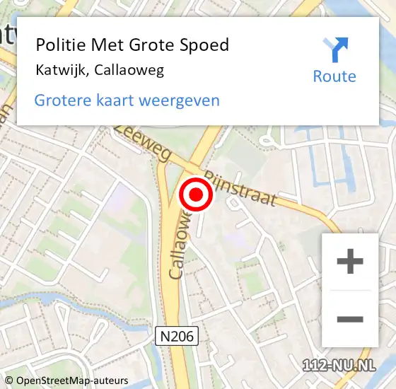 Locatie op kaart van de 112 melding: Politie Met Grote Spoed Naar Katwijk, Callaoweg op 12 juni 2023 16:46