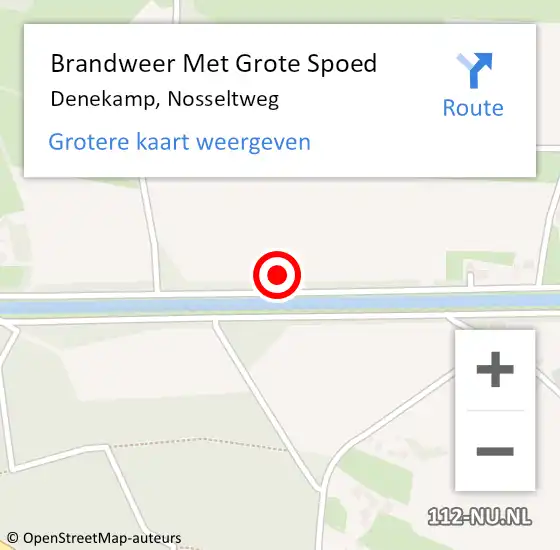 Locatie op kaart van de 112 melding: Brandweer Met Grote Spoed Naar Denekamp, Nosseltweg op 12 juni 2023 17:30