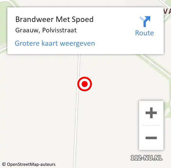 Locatie op kaart van de 112 melding: Brandweer Met Spoed Naar Graauw, Polvisstraat op 12 juni 2023 18:09