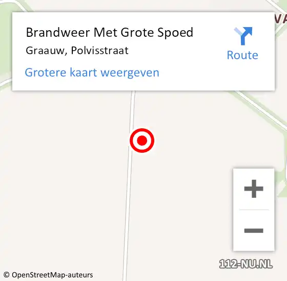 Locatie op kaart van de 112 melding: Brandweer Met Grote Spoed Naar Graauw, Polvisstraat op 12 juni 2023 18:16