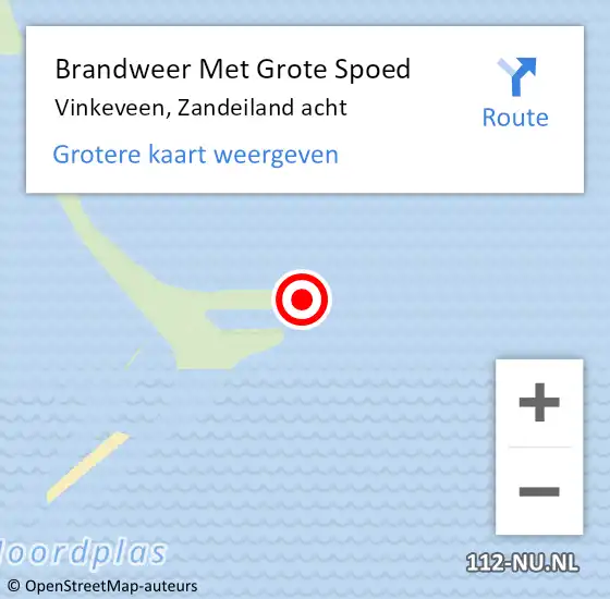 Locatie op kaart van de 112 melding: Brandweer Met Grote Spoed Naar Vinkeveen, Zandeiland acht op 12 juni 2023 21:15