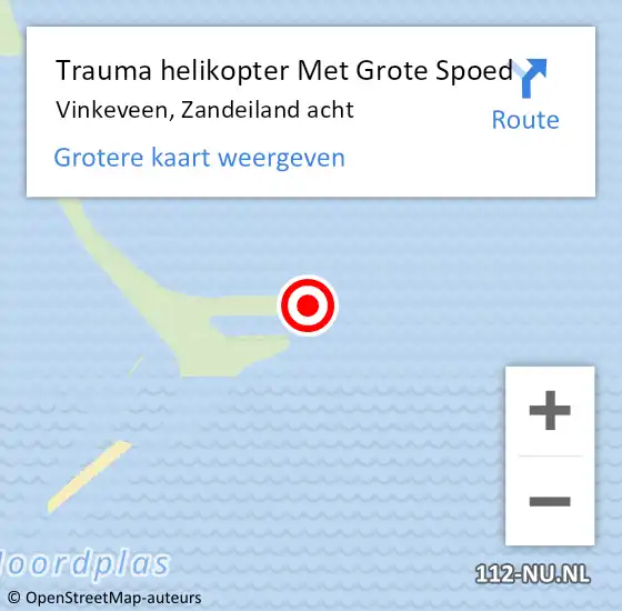 Locatie op kaart van de 112 melding: Trauma helikopter Met Grote Spoed Naar Vinkeveen, Zandeiland acht op 12 juni 2023 21:18