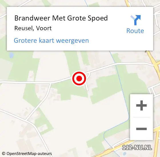 Locatie op kaart van de 112 melding: Brandweer Met Grote Spoed Naar Reusel, Voort op 13 juni 2023 10:49