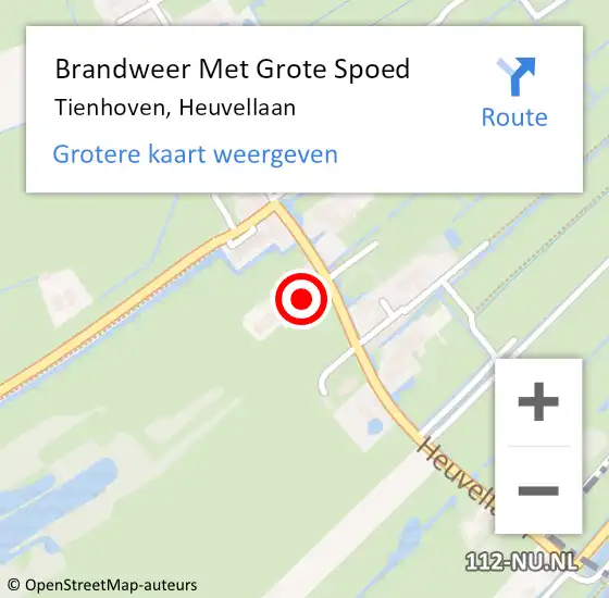 Locatie op kaart van de 112 melding: Brandweer Met Grote Spoed Naar Tienhoven, Heuvellaan op 13 juni 2023 11:27