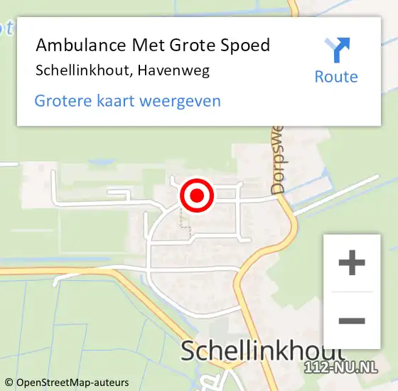 Locatie op kaart van de 112 melding: Ambulance Met Grote Spoed Naar Schellinkhout, Havenweg op 13 juni 2023 13:05